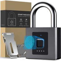 Fingerprint Padlock, Keyless Smart Lock Thumbprint Padlock Portable Security Locker for Door,Bicycle,Scooter,Tool Box